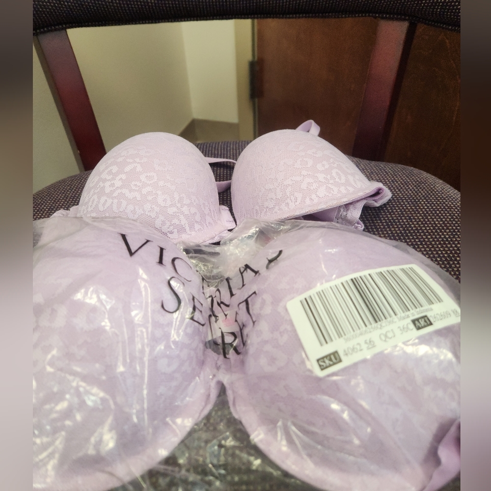 NWT(2) PINK push-up bra bundle 36C